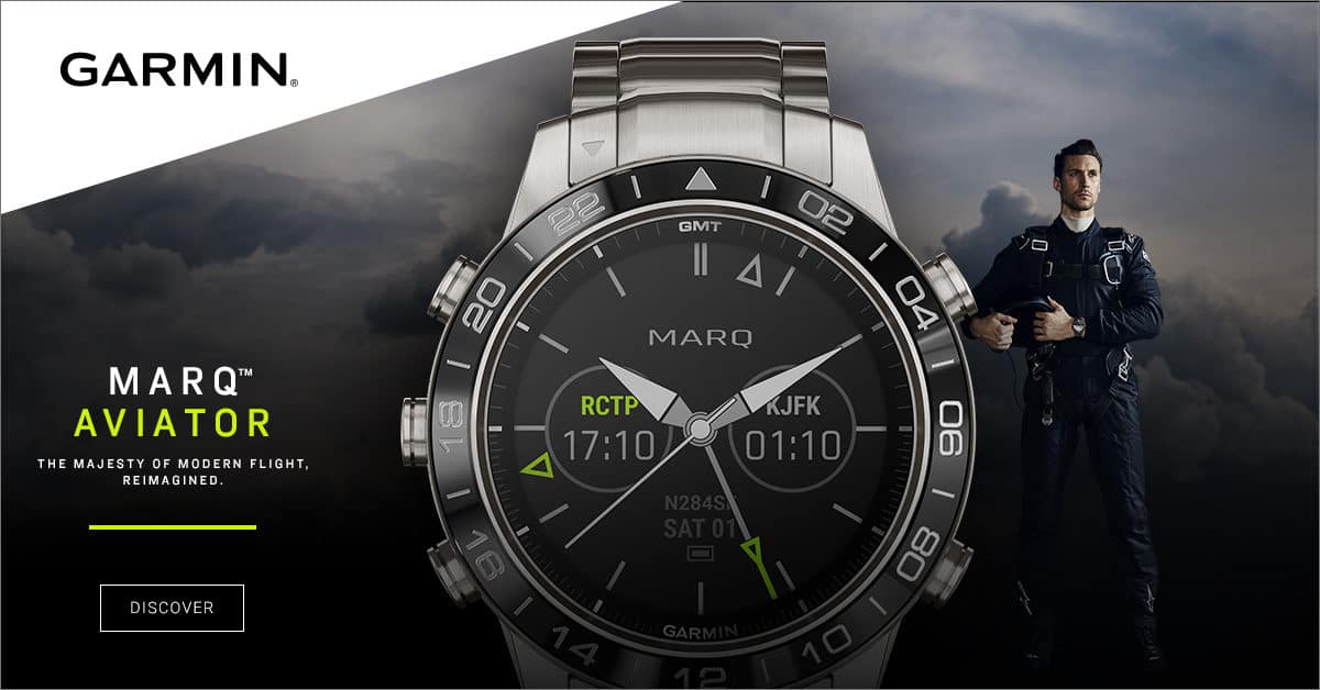 The Garmin MARQ Aviator watch 