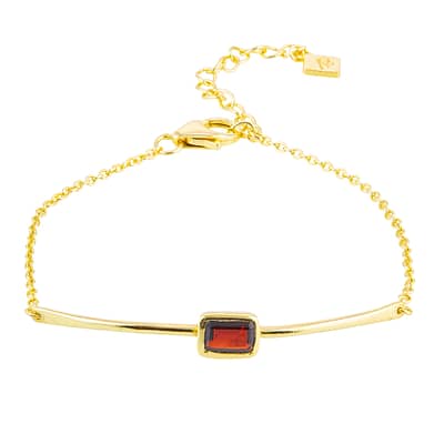 Juvi Manhattan bracelet with red garnet stone 